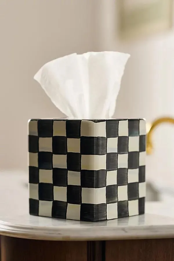 Checkered Boutique Tissue Box Cover