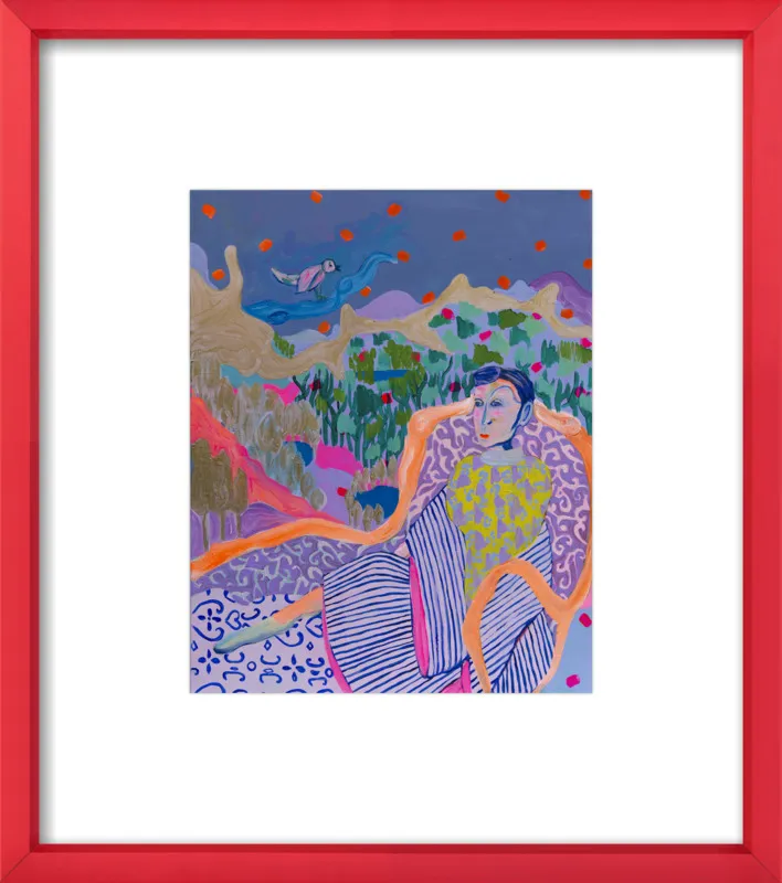 "The Nightingale" illustration by Davina Shefet for Artfully Walls