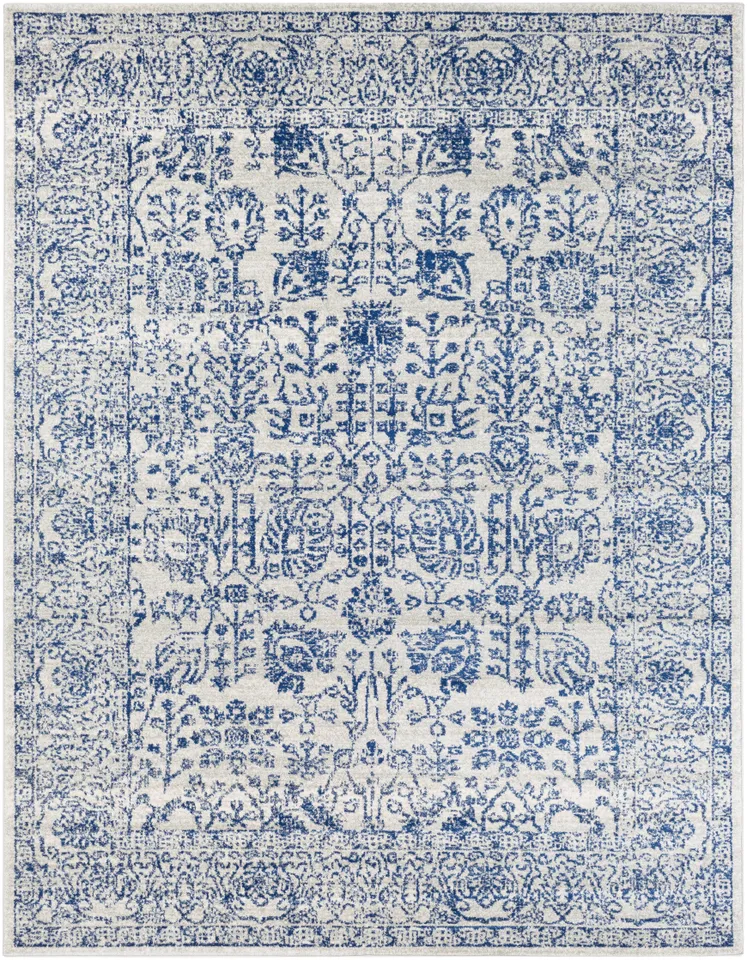 Harput Blue Indoor 8'10" x 12'6" Machine Woven Rug
