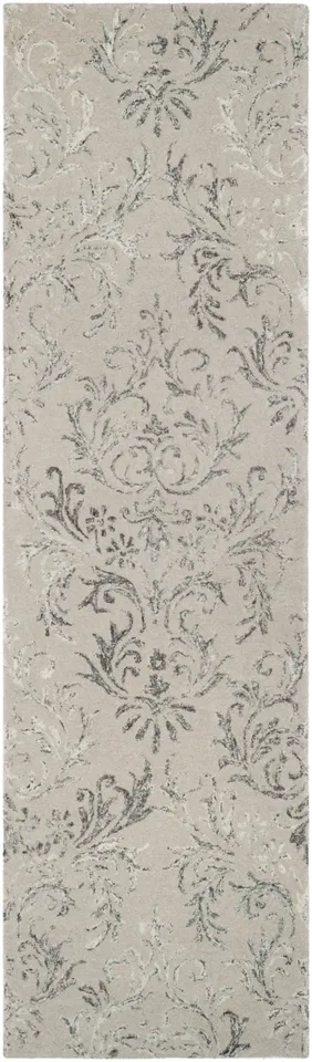 Arlo Home Hand Tufted Area Rug, GLM535G, Grey,  2' 3" X 8'