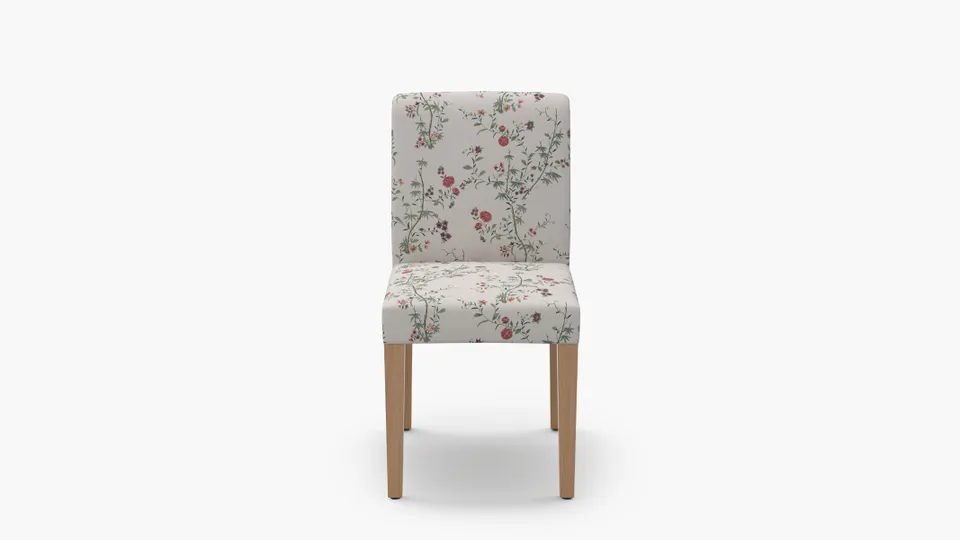 Signature Dining Chair, Multi Bamboo Garden, Natural Square Tapered Leg
