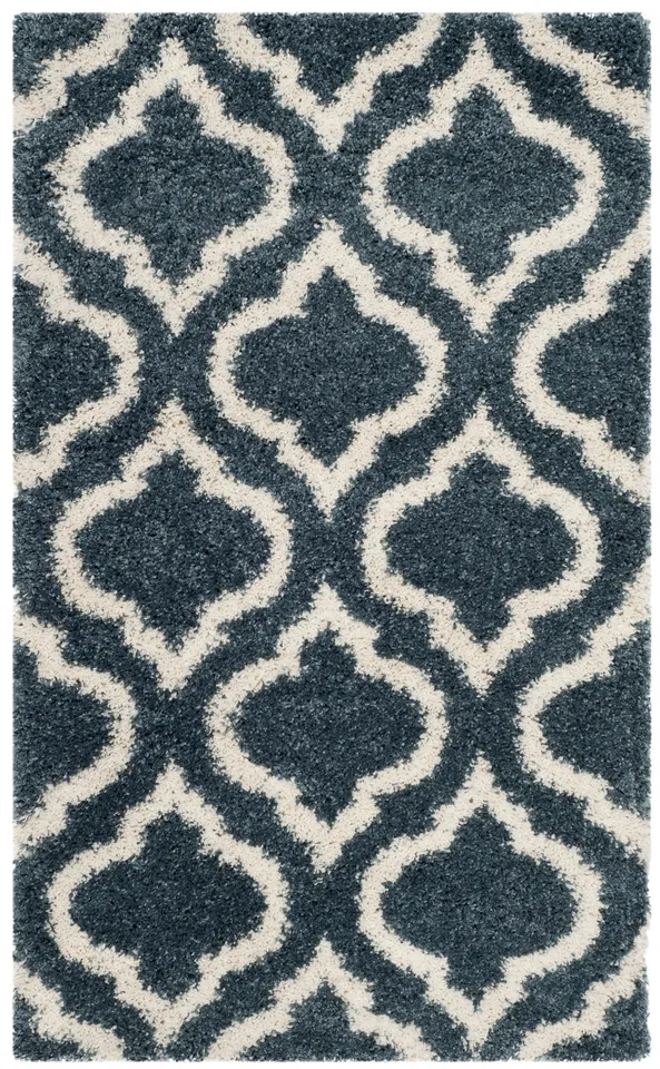 Arlo Home Woven Area Rug, SGH284L, Slate Blue/Ivory,  3' X 5'
