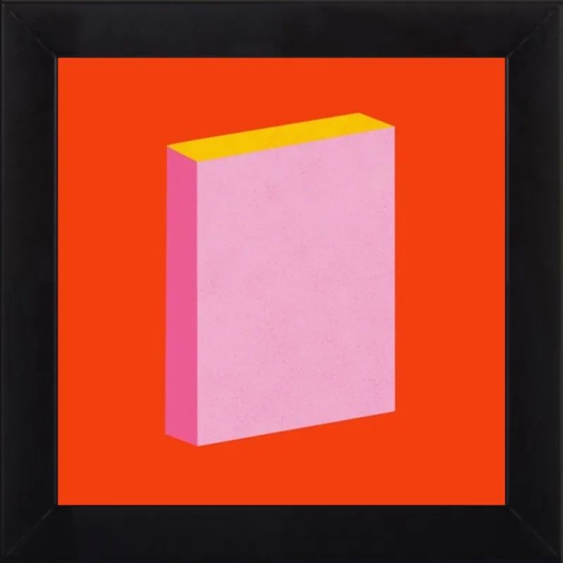 Color Books 3, Scarlet, Pink & Gold by Jessica Poundstone for Artfully Walls