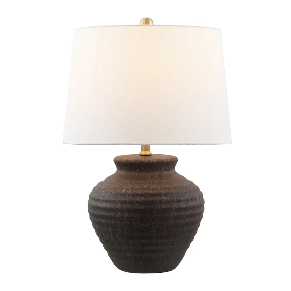 Ledger Ceramic Table Lamp, Set of 2 - Dark Brown