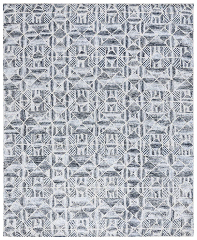Safavieh Couture Abstract Collection Hand Tufted Area Rug, Blue / Ivory, 6' x 9'