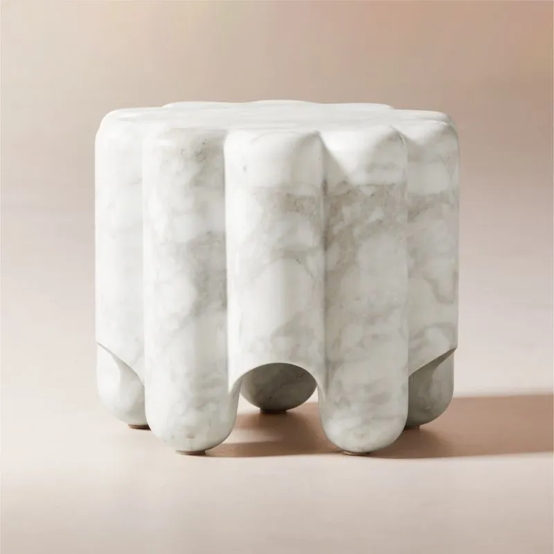Clemence 2-Piece Carved Marble Side Table Set by goop