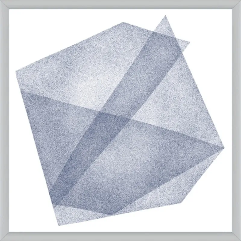 Navy Blue Structure: Soft Geometry by Jessica Poundstone for Artfully Walls