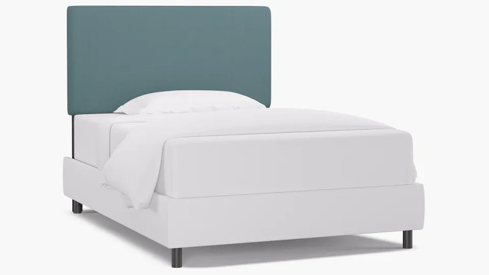 Square Back Headboard, Seaglass Everyday Linen, Full