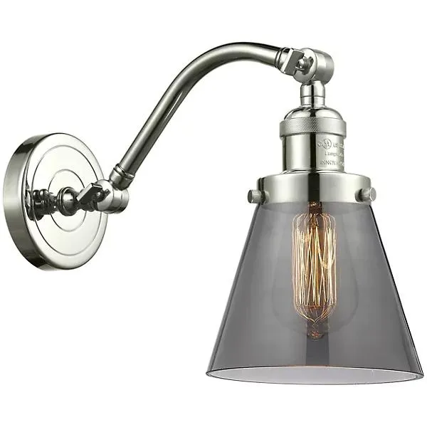 Zachary Glass Curved Arm Wall Sconce