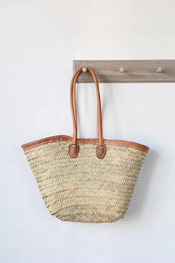 Leather Handle Market Tote