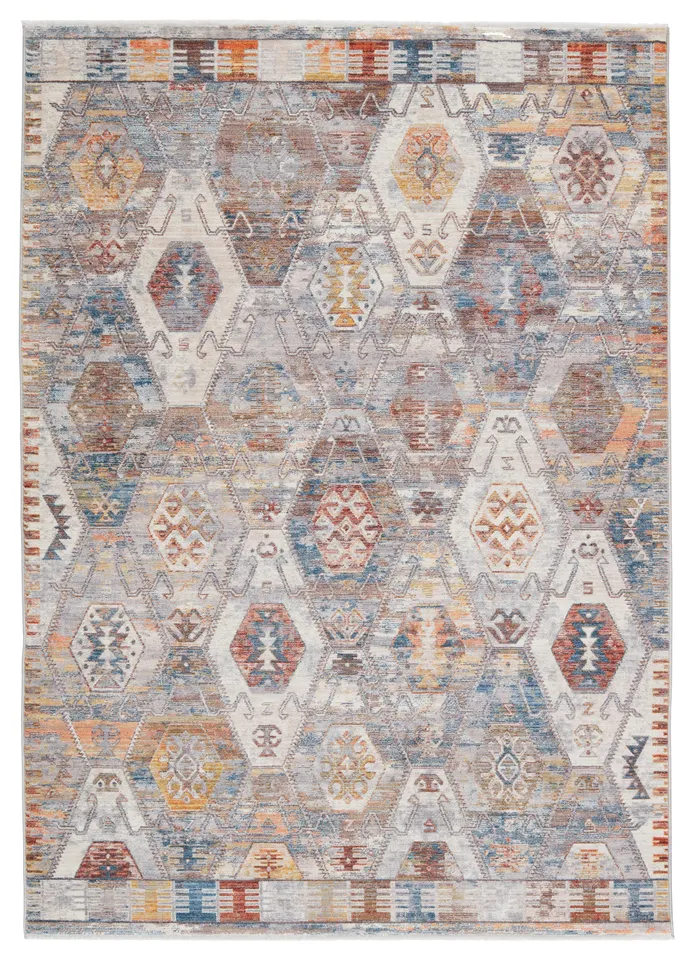 Vibe by Strata Medallion Multicolor/ Ivory Area Rug (9'3"X13'3")