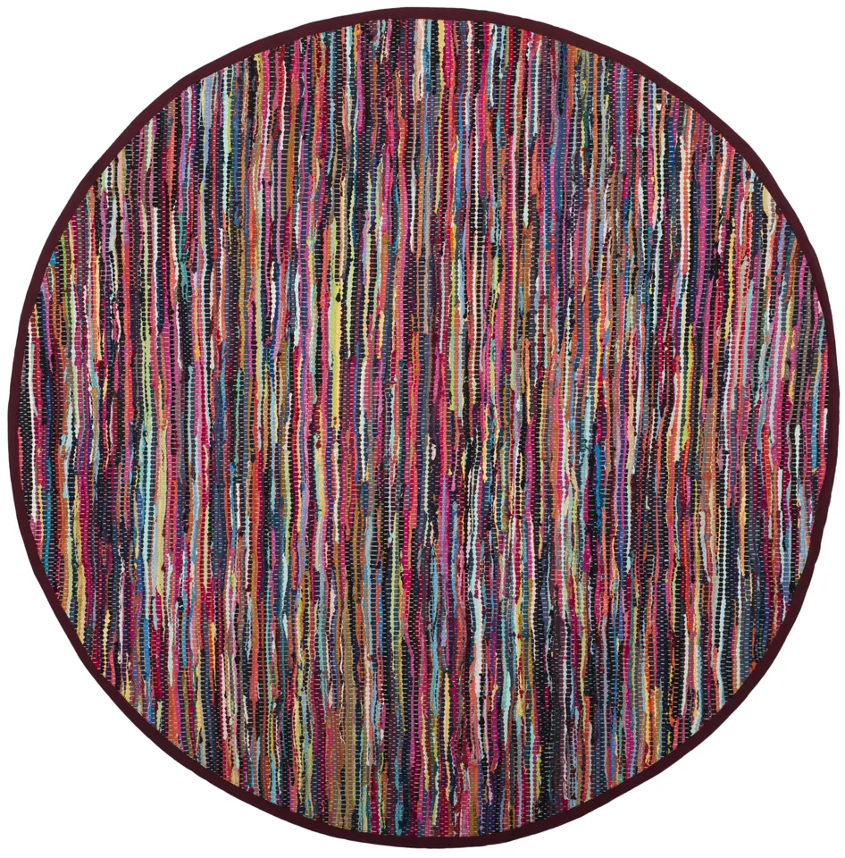 Arlo Home Hand Woven Area Rug, RAR128G, Multi,  8' X 8' Round