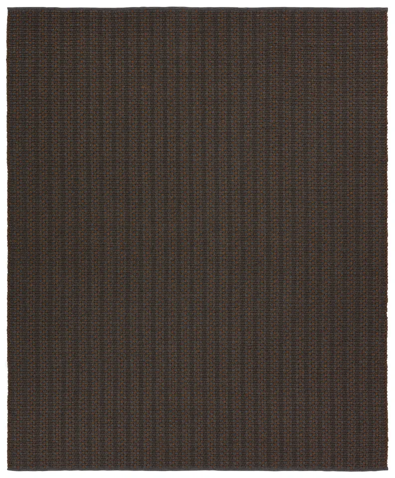 Elmas Handmade Indoor/Outdoor Striped Gray/Brown Area Rug (5'X8')