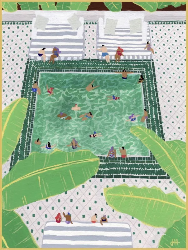 Green Riad by Joanne Ho for Artfully Walls