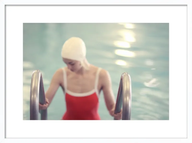 Swimmer in a Red Suit by Lucy Snowe for Artfully Walls