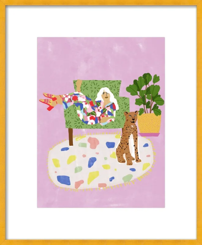 Lady and her tiger by Alja Horvat for Artfully Walls