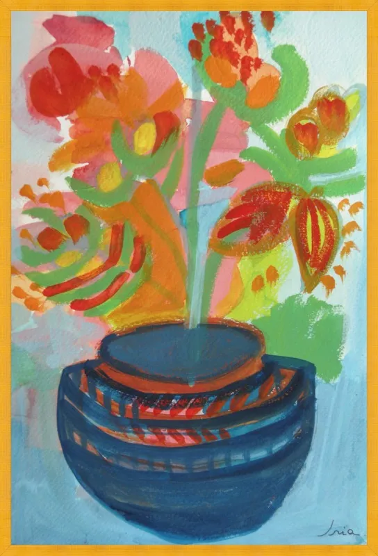 Red Flowers by Iria Fernandez Alvarez for Artfully Walls