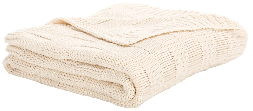 Yvette 50 x 60 Cotton Throw - Beige