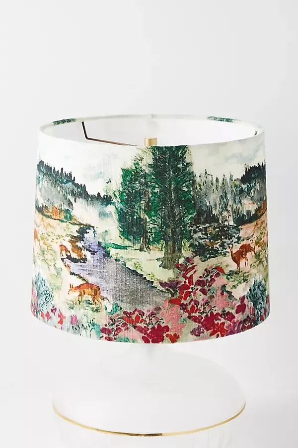 Printed Fabric Drum Lampshade