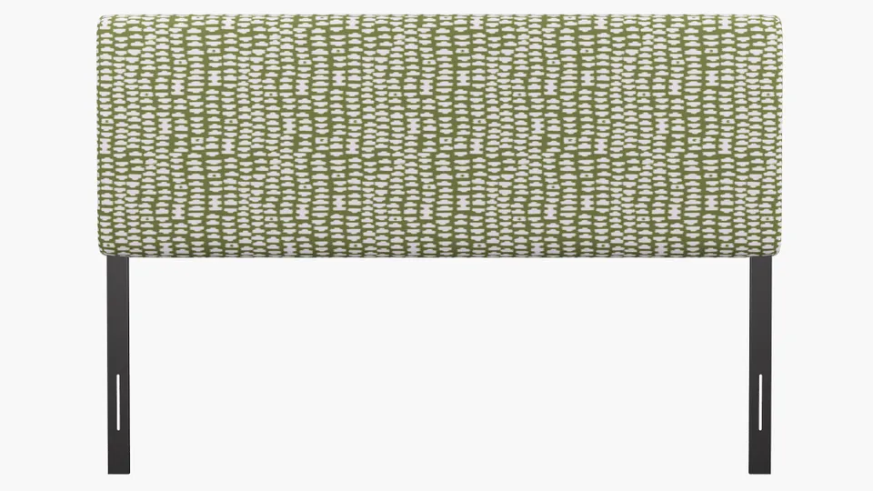 Square Back Headboard, Olive Odalisque, King