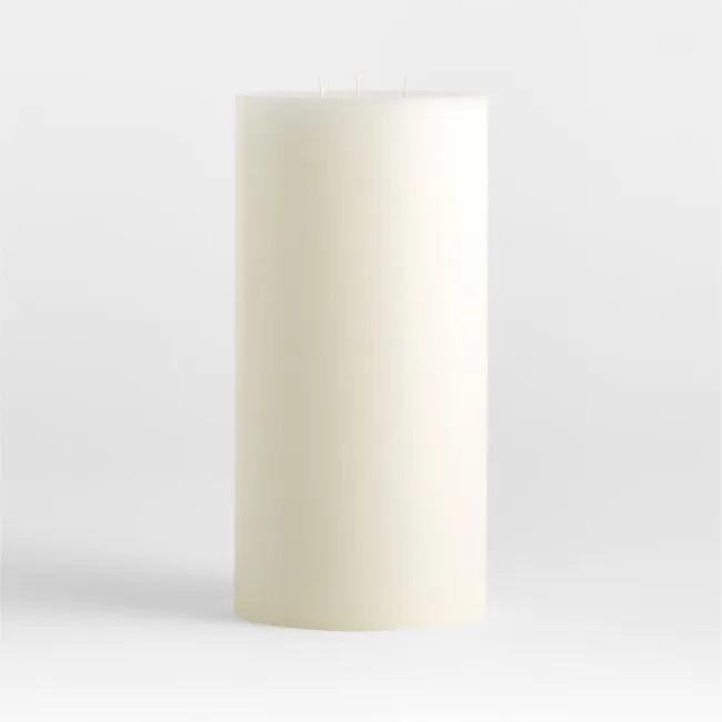 White Pillar Candle 6"x12"