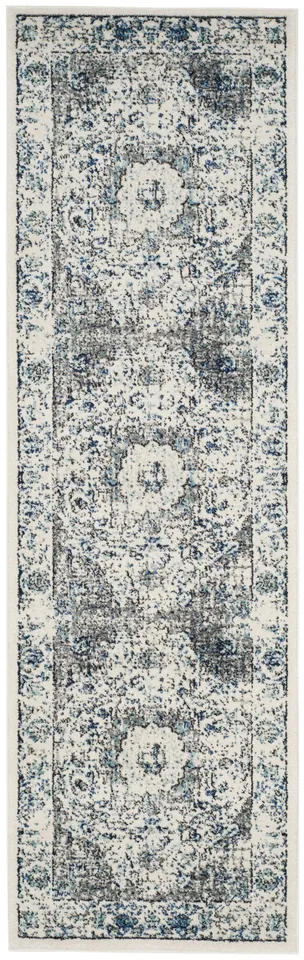 Arlo Home Woven Area Rug, EVK220D, Grey/Ivory,  2' 2" X 7'