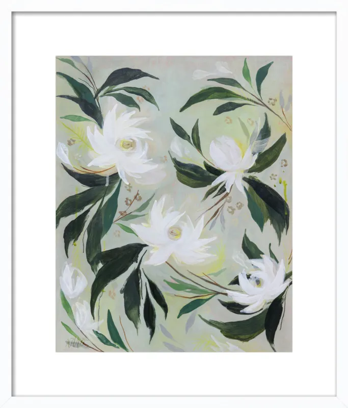White Gardenia by Rachel Roe for Artfully Walls