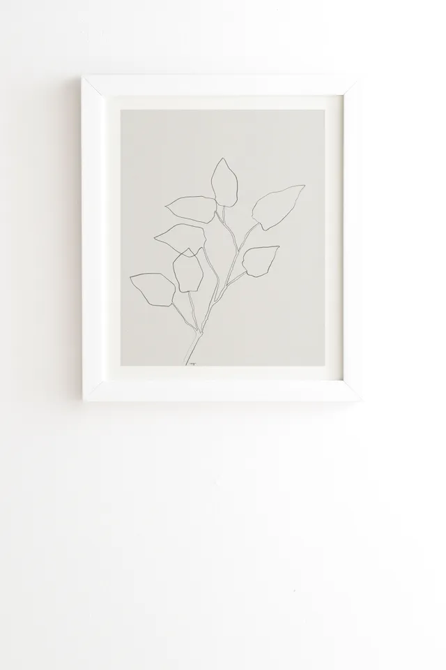 Floral Study No 5 by Megan Galante - Framed Wall Art Basic White 12" x 12"