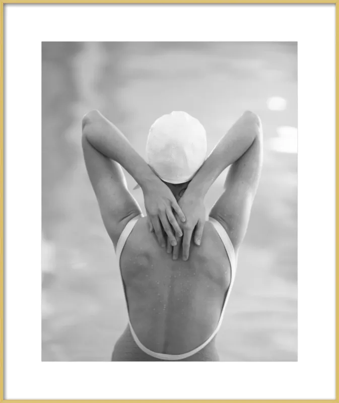 The Swimmer with a white  cap by Lucy Snowe for Artfully Walls
