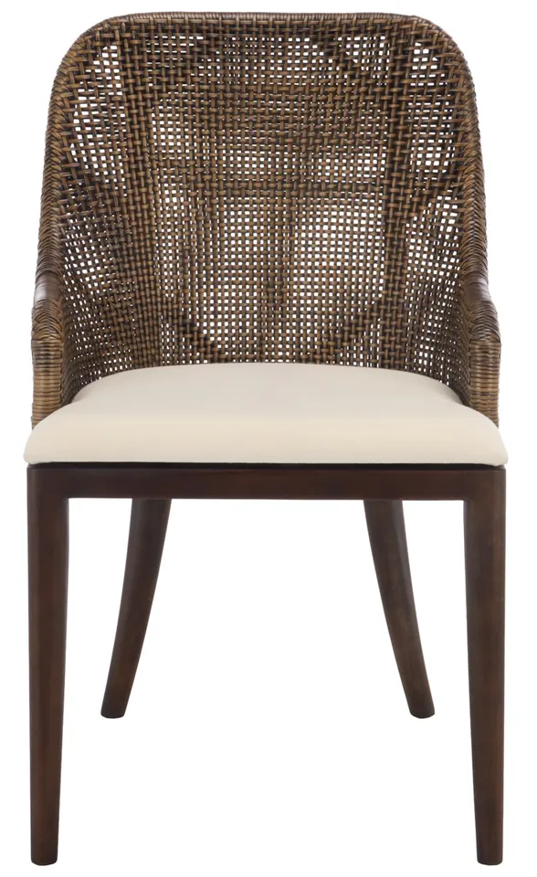 Everton Accent Chair - Light Brown / White