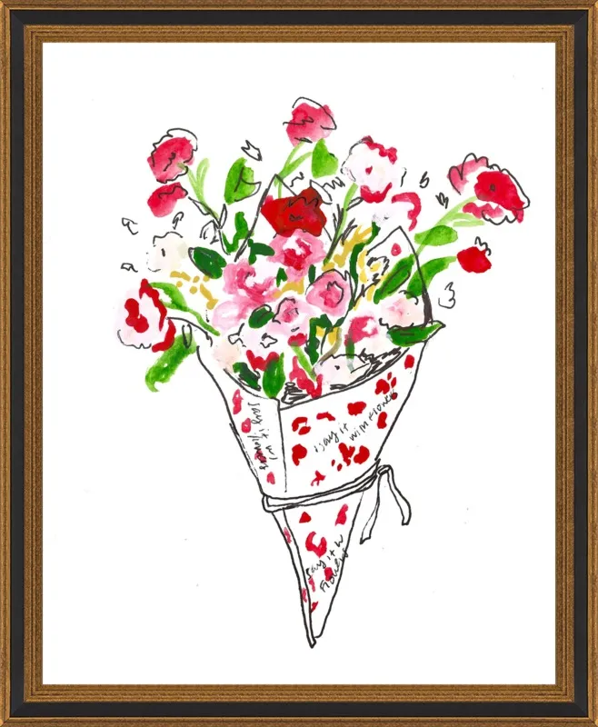 Bodega Flowers in Pink and Red by Larsen McDowell for Artfully Walls