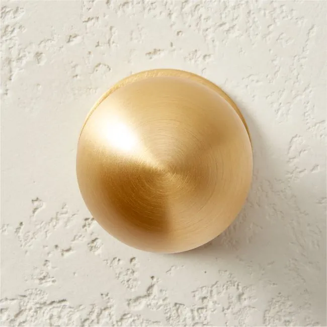 Avery Round Brushed Brass Cabinet Knob 1.25"