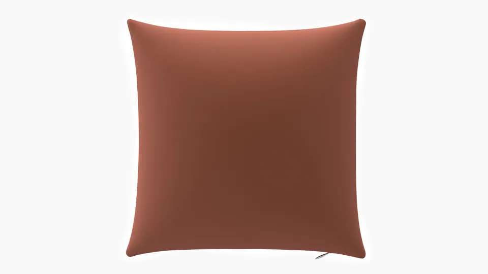Throw Pillow 22", Terracotta Performance Velvet, 22" x 22"