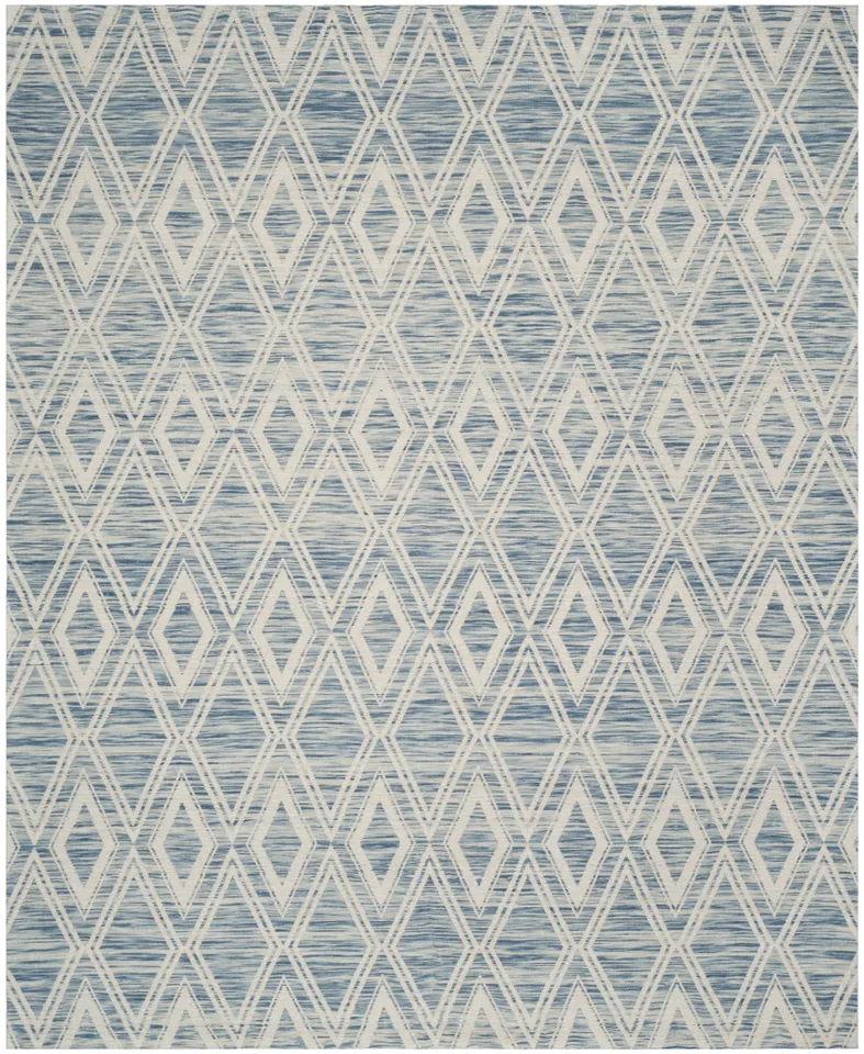 Arlo Home Hand Loomed Area Rug, MRB312D, Dark Blue/Ivory,  8' X 10'