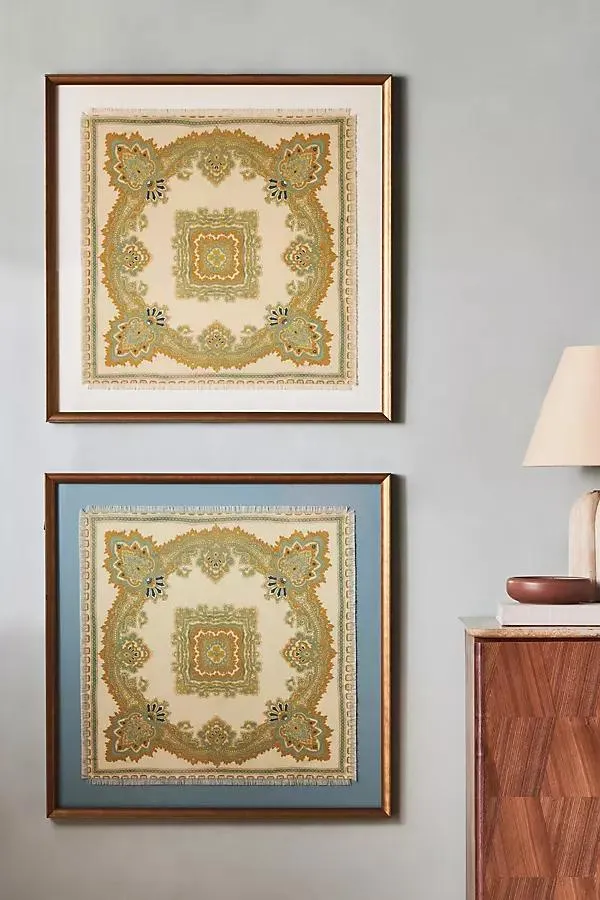 Vintage Scarf Wall Art