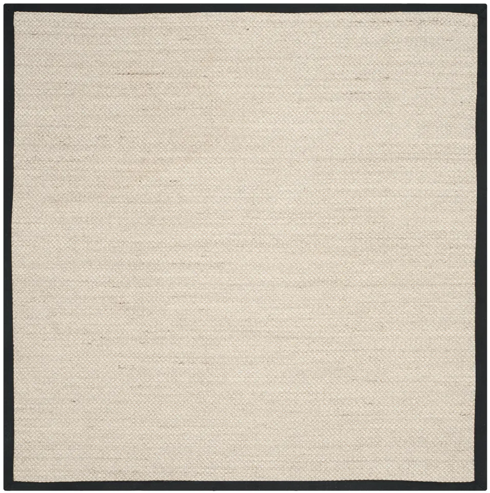 Arlo Home Woven Area Rug, NF143A, Marble/Black,  6' X 6' Square