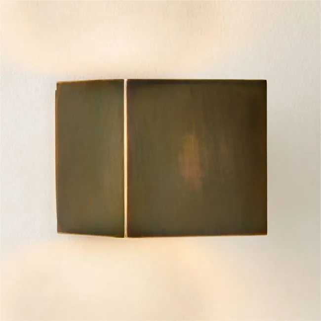 Cubelite Indoor/Outdoor Dark Bronze Wall Sconce by Bill Curry 4" Set of 2