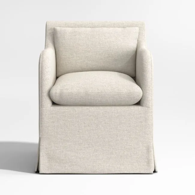 Belmar Ivory Slipcovered Dining Armchair