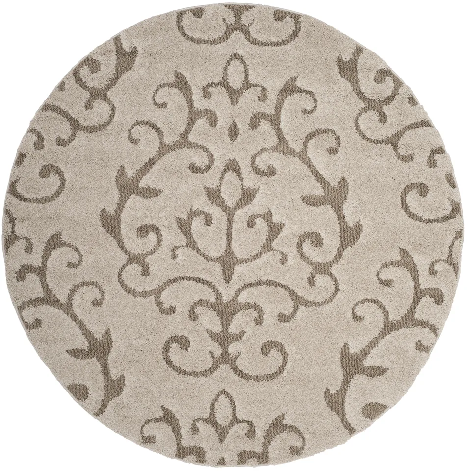 Arlo Home Woven Area Rug, SG470-1113, Cream/Beige,  6' 7" X 6' 7" Round