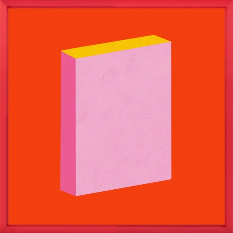 Color Books 3, Scarlet, Pink & Gold by Jessica Poundstone for Artfully Walls