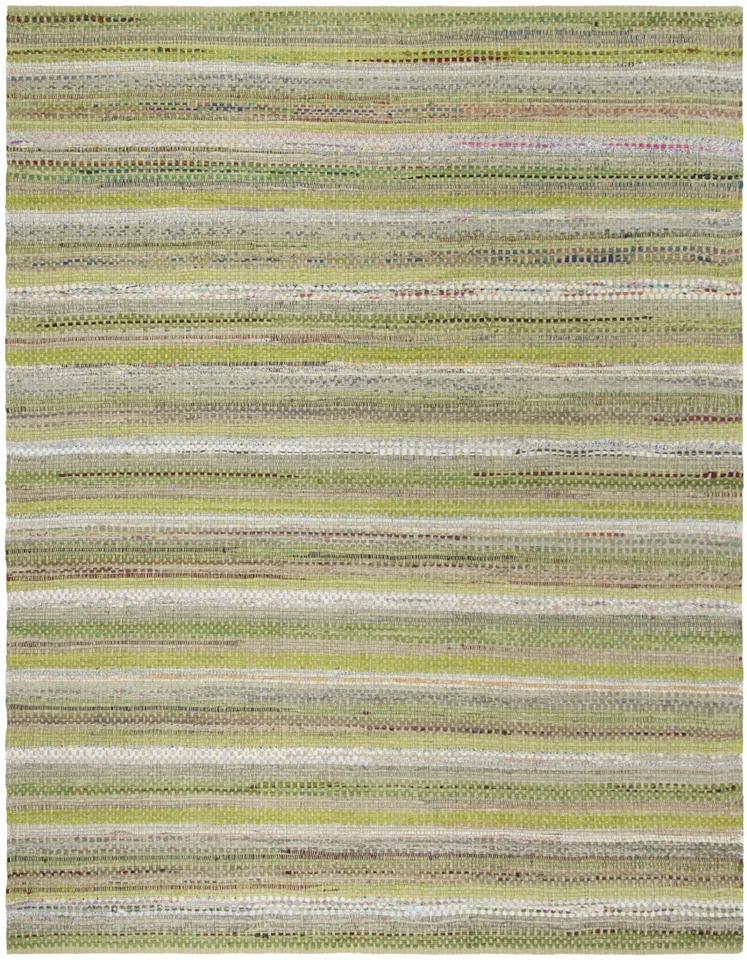 Arlo Home Hand Woven Area Rug, MTK975G, Green/Multi,  5' X 8'