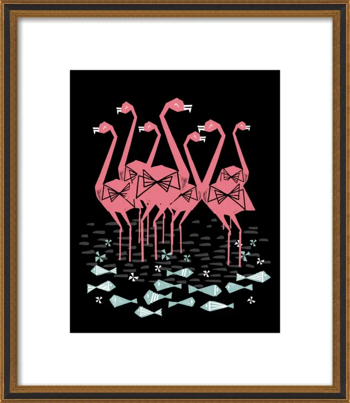 Flamingos by Andrea Lauren for Artfully Walls
