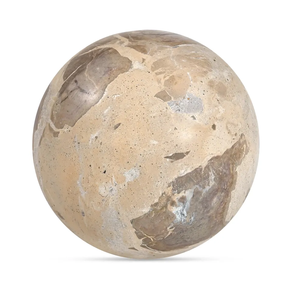 Odessa Sphere Tabletop Accent Tendu Beige Marble