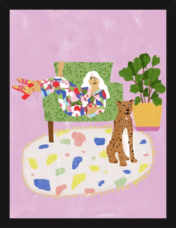 Lady and her tiger by Alja Horvat for Artfully Walls