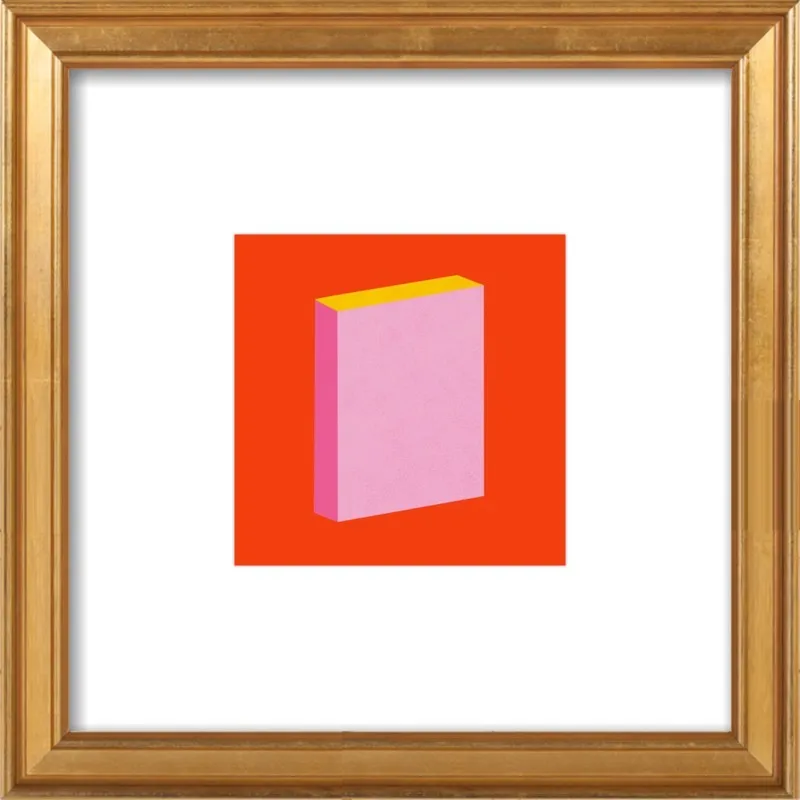 Color Books 3, Scarlet, Pink & Gold by Jessica Poundstone for Artfully Walls