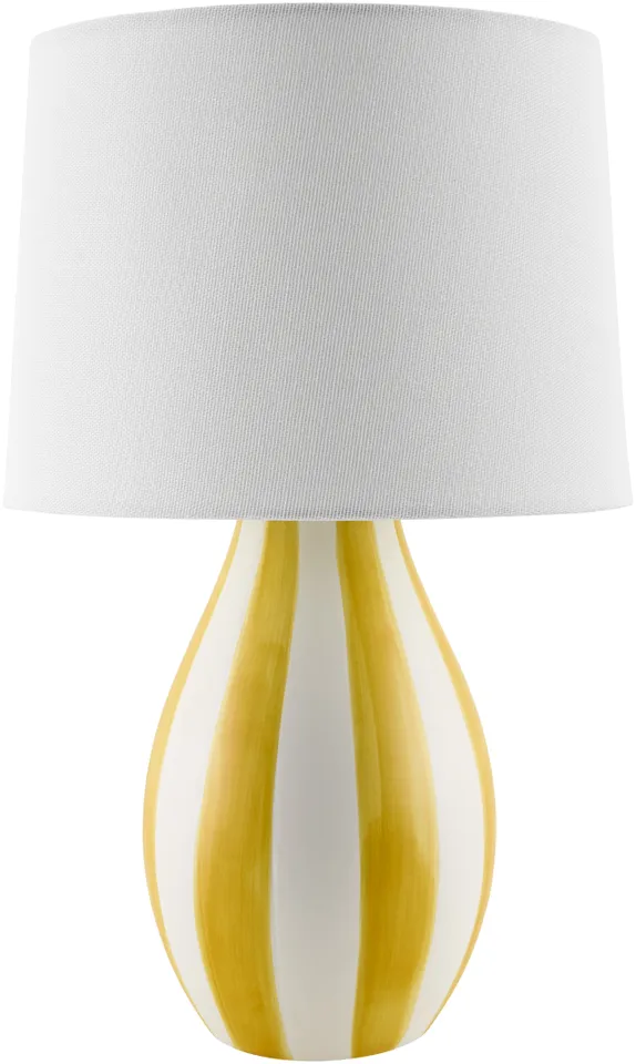 Melbu  Hand Painted 14"H x 9"W x 9"D Accent Table Lamp