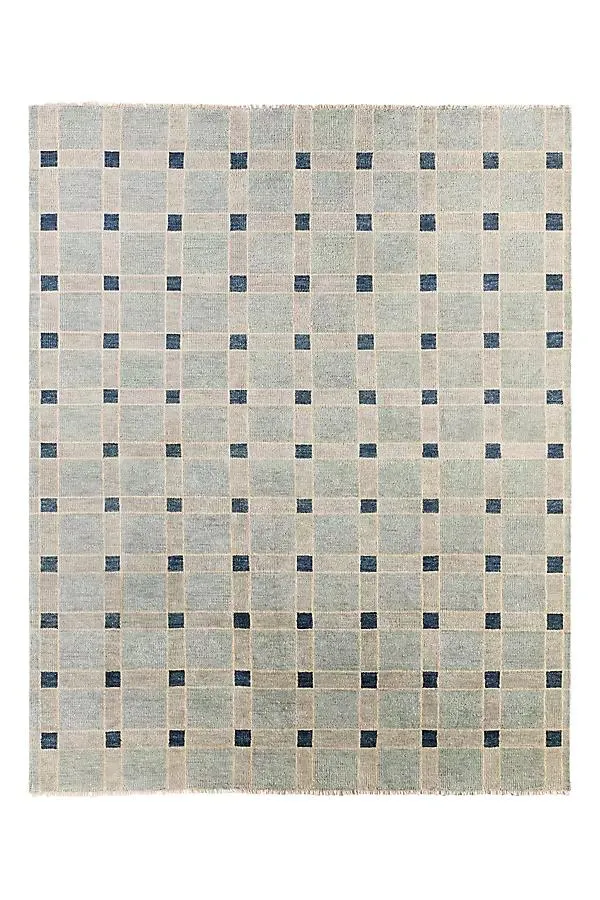 Lynn Geometric Hand-Knotted Wool Rug