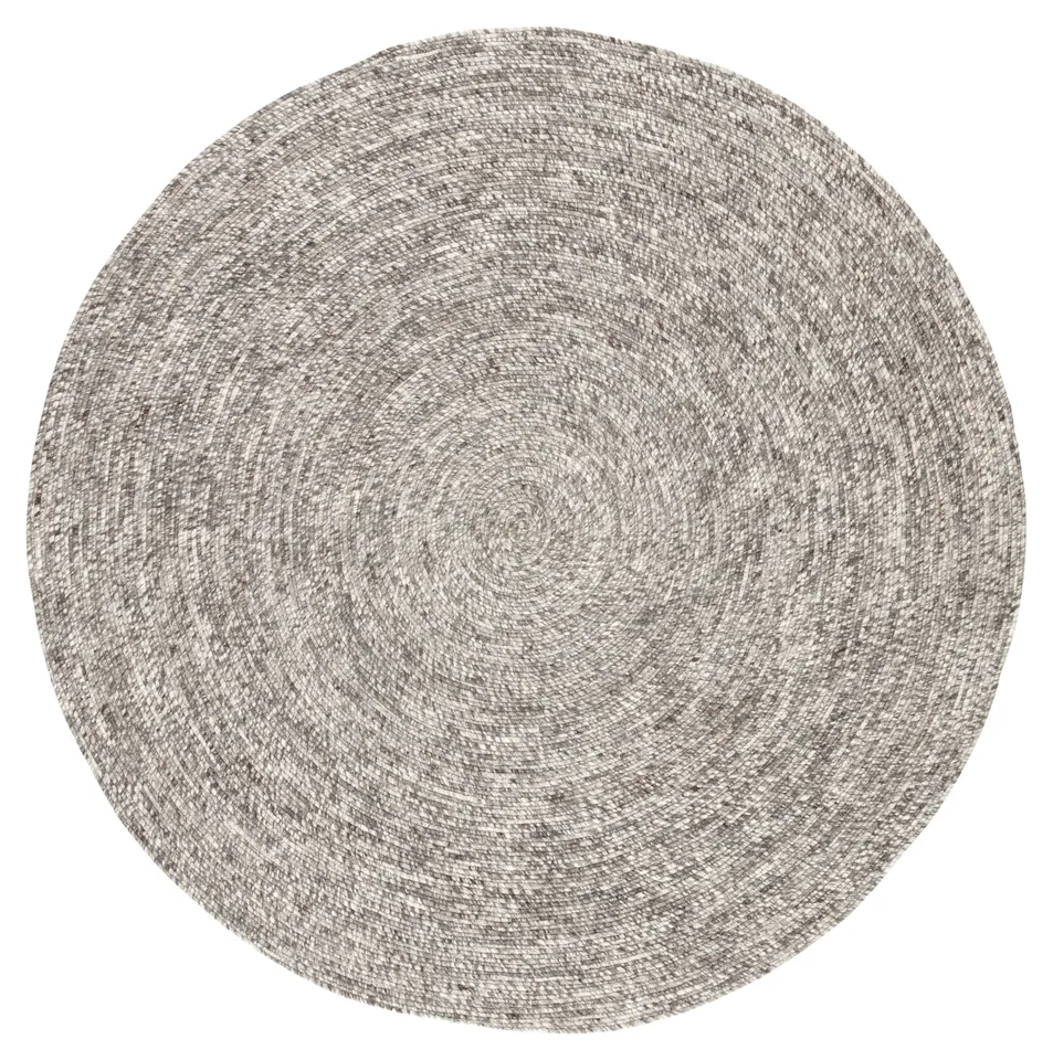 Tenby Handwoven Solid Gray Area Rug (18" SWATCH)