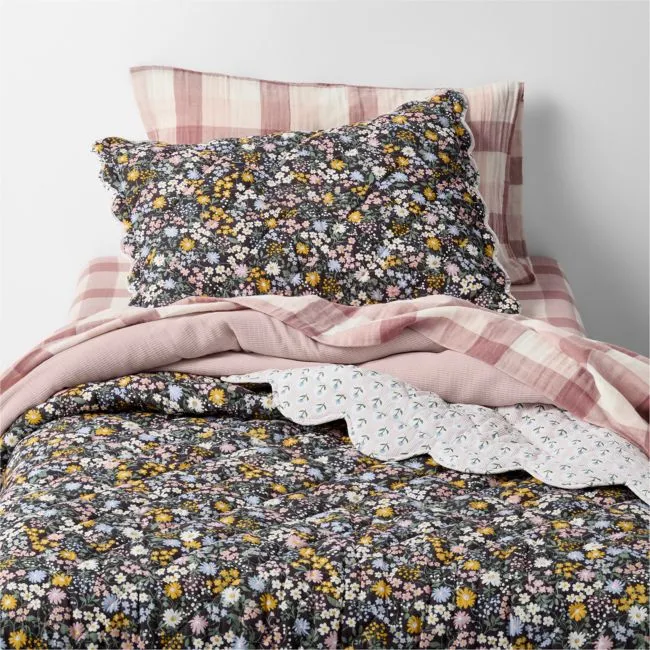 Supersoft Twilight Floral 100% Organic Cotton Voile Kids Full/Queen Quilt