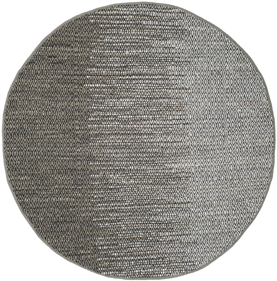 Arlo Home Hand Woven Area Rug, VTL388A, Light Grey/Grey,  6' X 6' Round